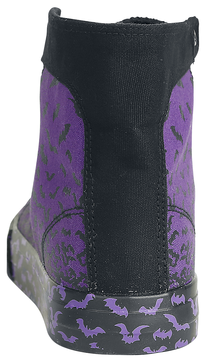 Baskets hautes Gothic de Gothicana by EMP - Walk The Line - EU37 à EU42 - pour Femme - lilas/noir - Gothicana by EMP - View 2
