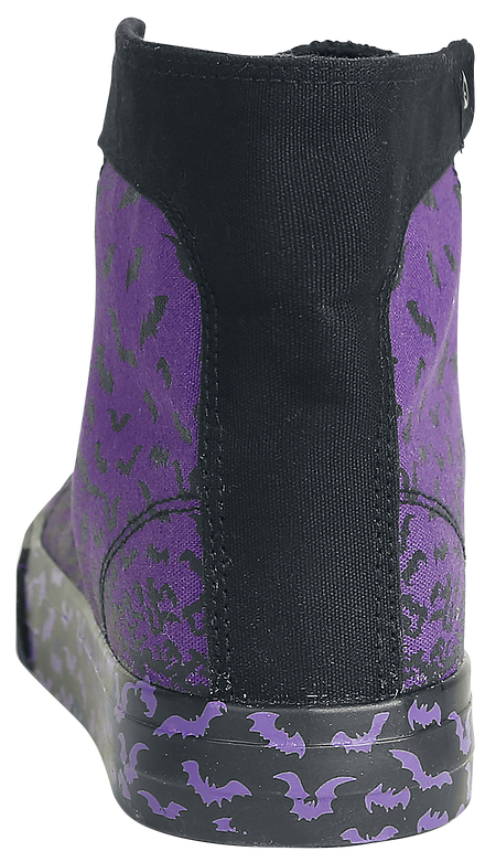 Baskets hautes Gothic de Gothicana by EMP - Walk The Line - EU37 à EU42 - pour Femme - lilas/noir - Gothicana by EMP - View 2