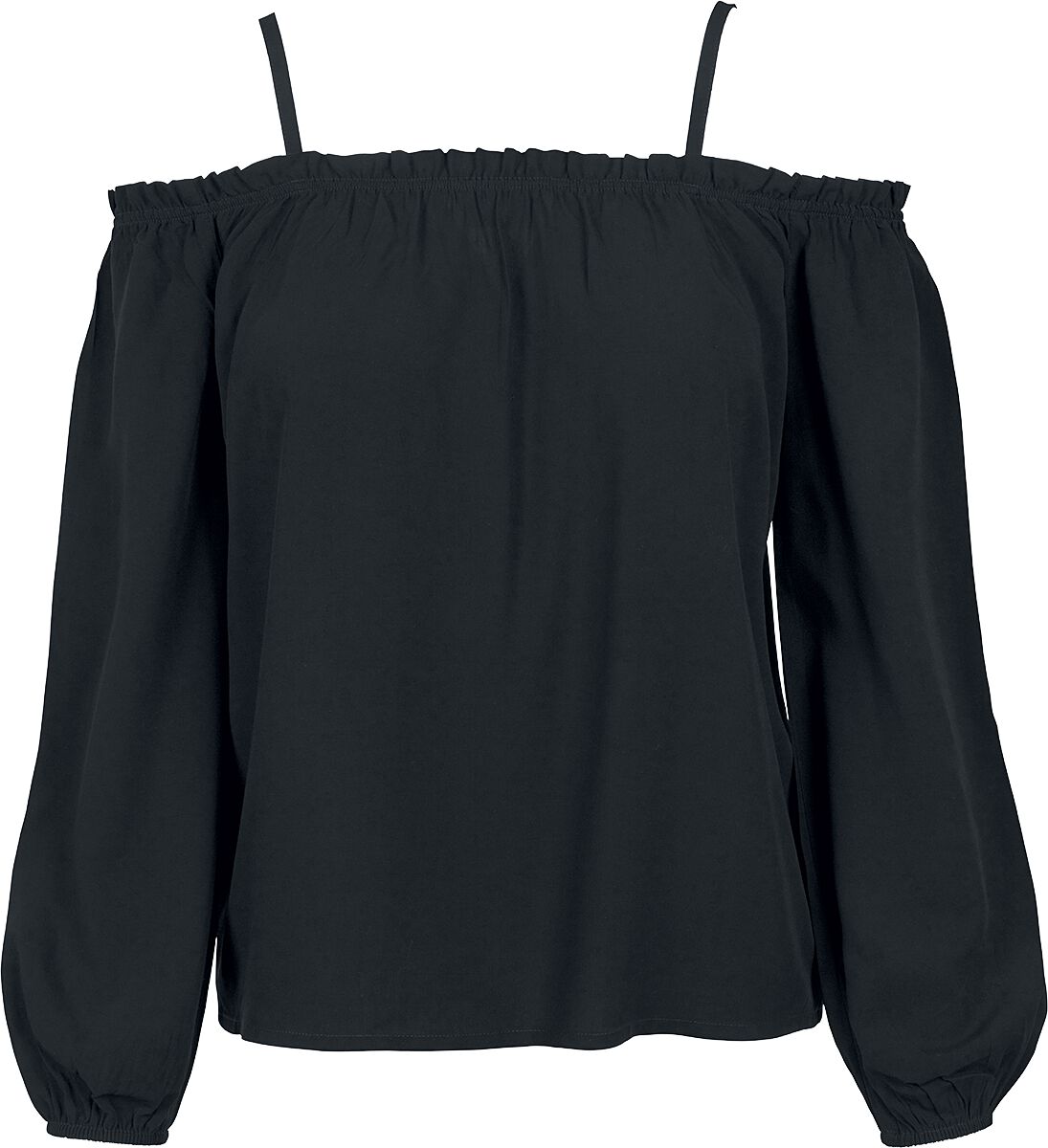 T-shirt manches longues  de Urban Classics - T-Shirt Manches Longues Épaules Dénudées - XS à 4XL - pour Femme - noir - Urban Classics