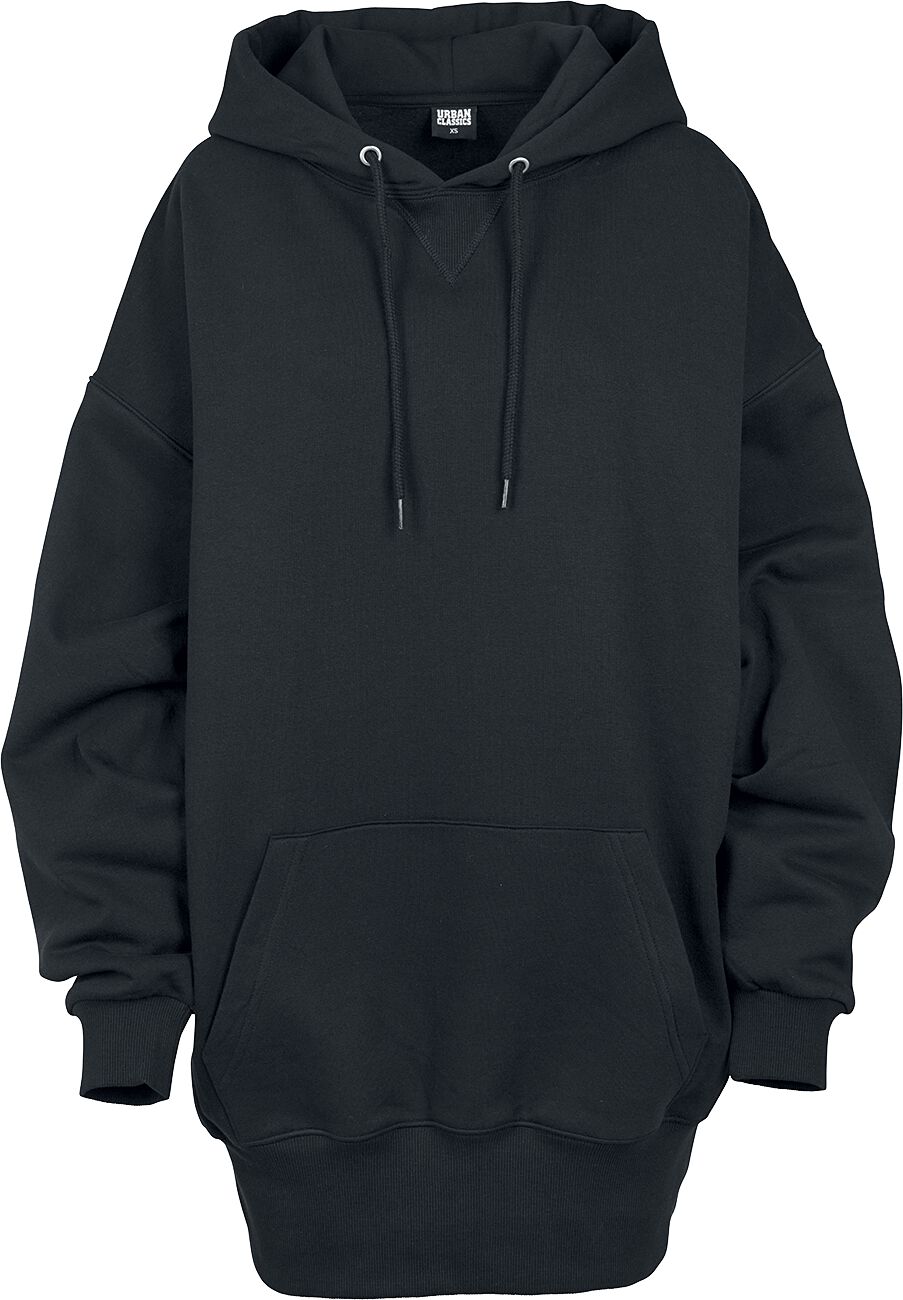 Sweat-shirt à capuche  de Urban Classics - Sweat À Capuche Oversize Long - XS à XL - pour Femme - noir - Urban Classics