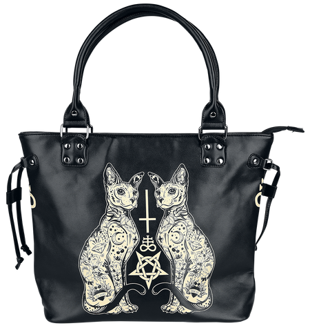 Sac à main Gothic de Banned Alternative - Sac Chats Ésotériques - pour Femme - noir/blanc - Banned Alternative - View 2