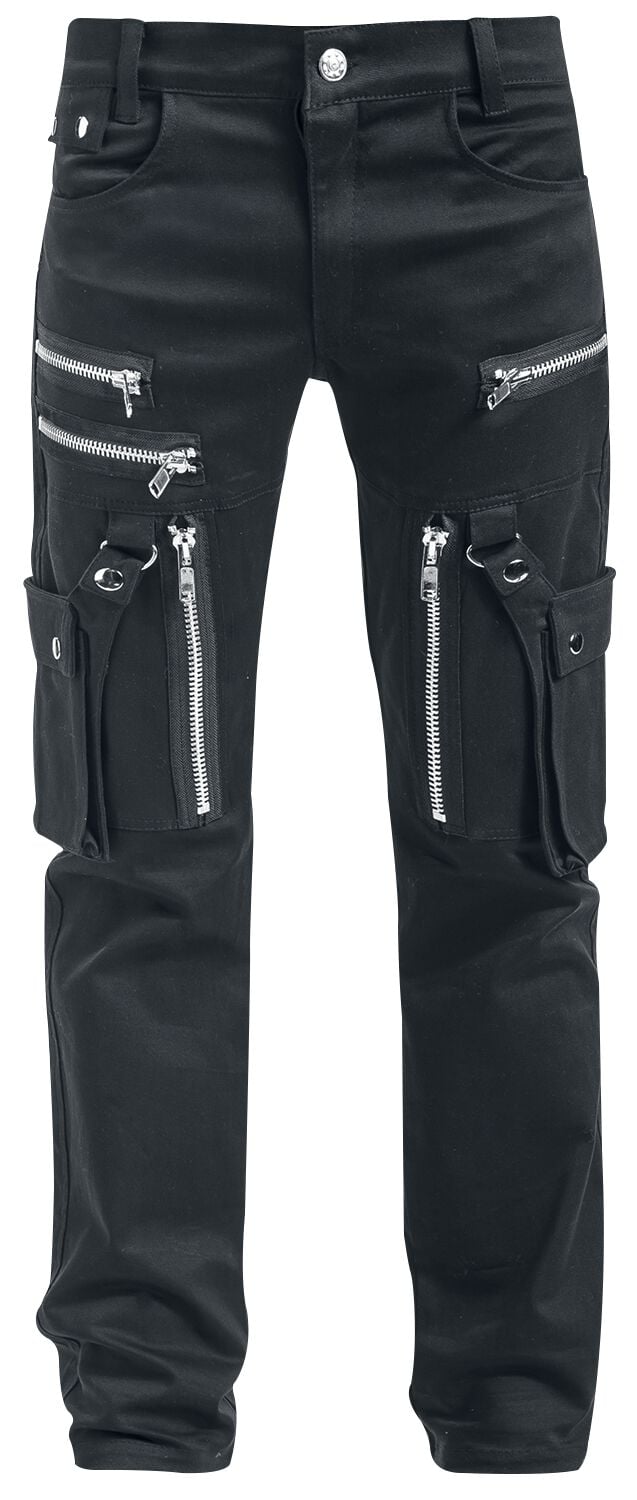 Pantalon en toile Gothic de Vixxsin - Andre Pants - W30L32 à W38L34 - pour Homme - noir - Vixxsin