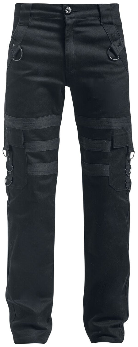Pantalon en toile Gothic de Vixxsin - Pantalon Liam - W30L32 à W38L34 - pour Homme - noir - Vixxsin