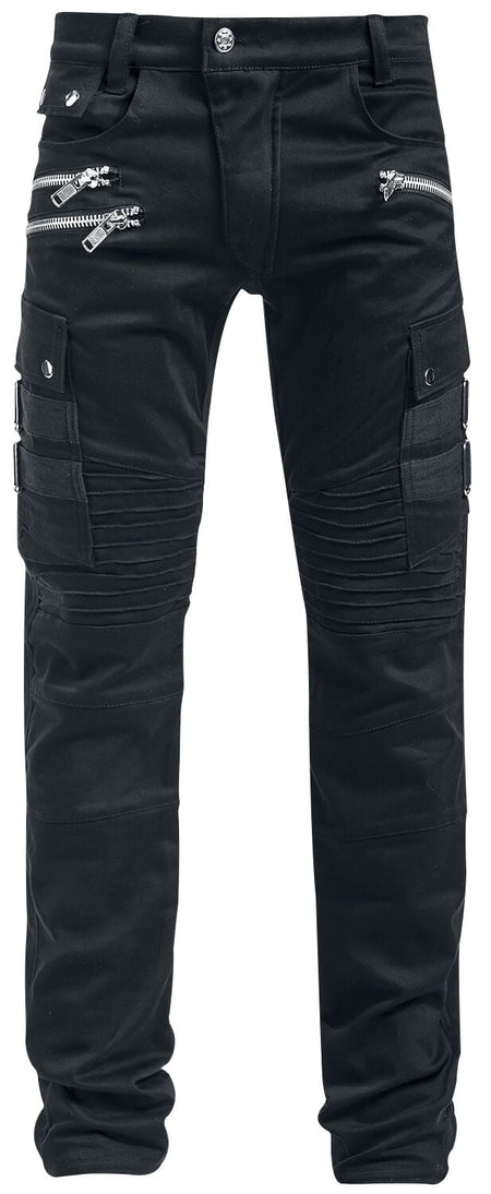 Pantalon en toile Gothic de Chemical Black - Pantalon Anders - W31L32 à W38L34 - pour Homme - noir - Chemical Black