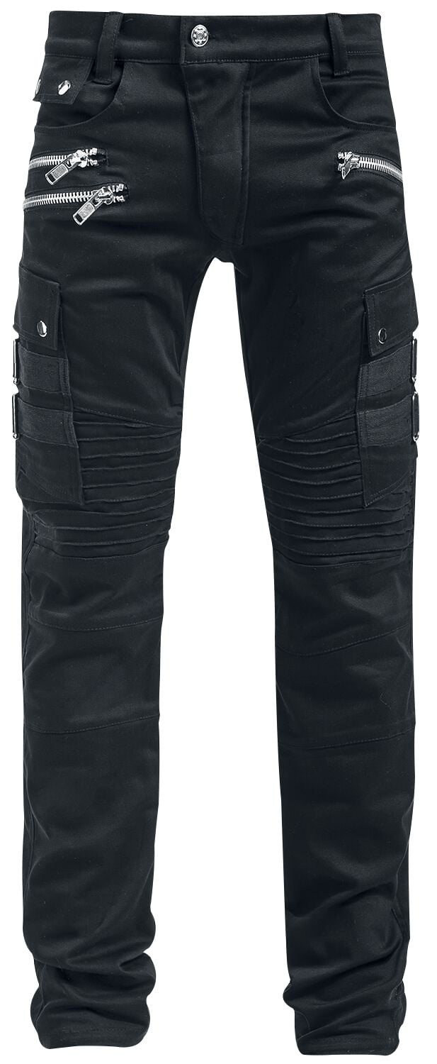 Pantalon en toile Gothic de Chemical Black - Pantalon Anders - W31L32 à W38L34 - pour Homme - noir - Chemical Black