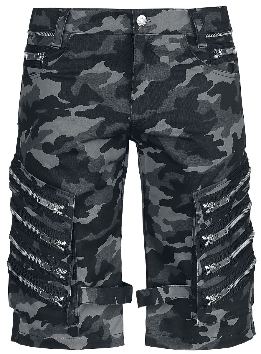 Short Gothic de Heartless - Bermuda Camouflage Arvid - S à XXL - pour Homme - noir - Heartless