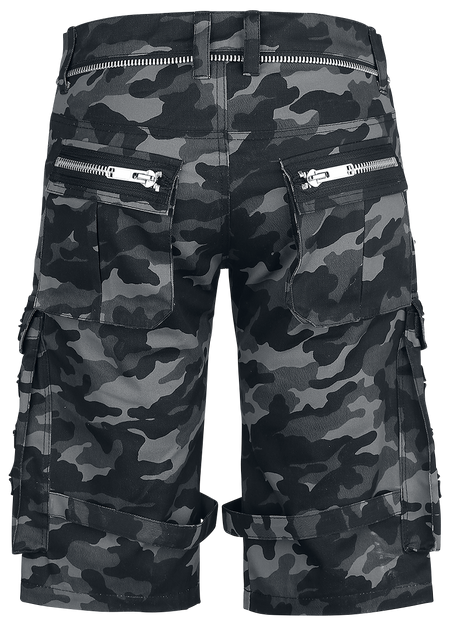Short Gothic de Heartless - Bermuda Camouflage Arvid - S à XXL - pour Homme - noir - Heartless - View 2