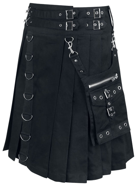 Jupe mi-longue Gothic de Heartless - Calle Kilt - M à XXL - pour Homme - noir - Heartless