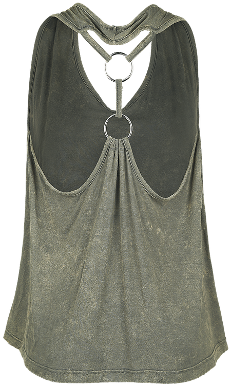 Top  de Black Premium by EMP - Ella - S à XL - pour Femme - olive - Black Premium by EMP - View 2