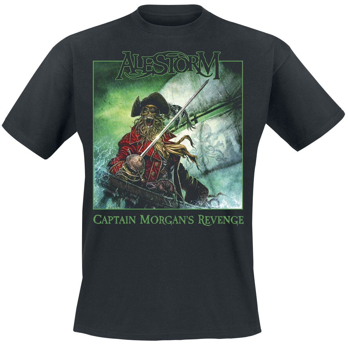 T-Shirt Manches courtes  de Alestorm - Captain Morgan's revenge - S à XXL - pour Homme - noir - Alestorm