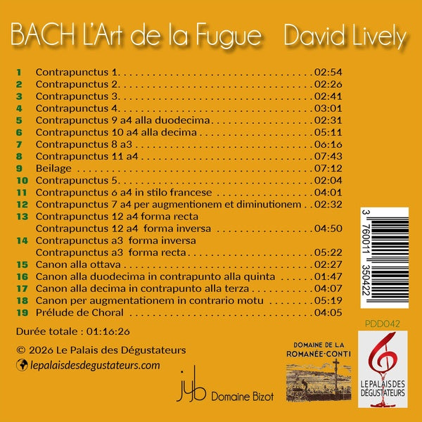 L'Art de la Fugue - Front Cover