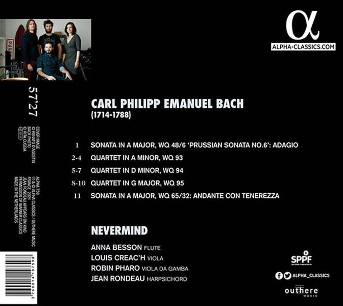 Carl Philipp Emanuel Bach - Front Cover