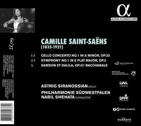 Concerto pour violoncelle - Bacchanale - Symphonie n° 1 - Front Cover