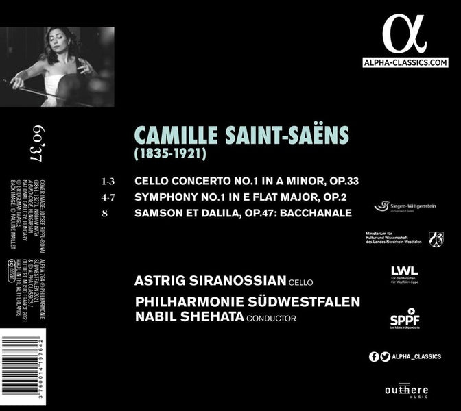 Concerto pour violoncelle - Bacchanale - Symphonie n° 1 - Front Cover