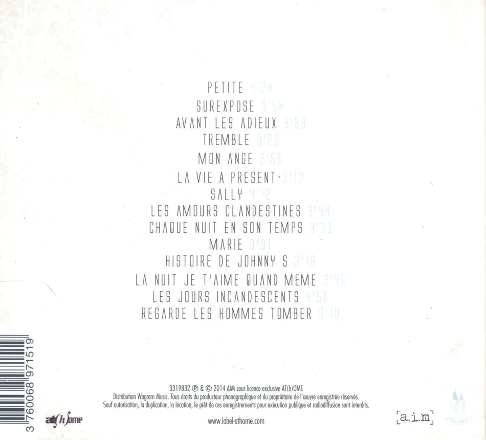 Les matins blancs - Back Cover