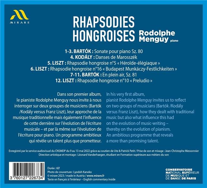 Rhapsodies hongroises - Front Cover