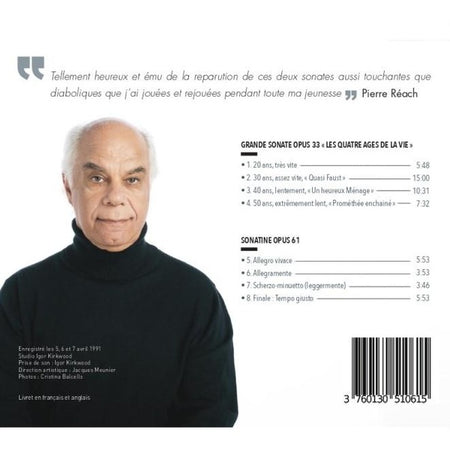 Grande Sonate Opus 33 / Quatre âges de la vie / Sonatine Opus 61 - Front Cover