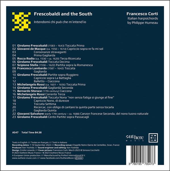 Frescobaldi And The South - Intendomi Chi Può Che M’Intend’Io - Front Cover