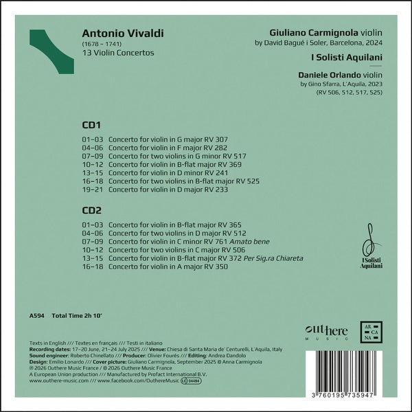 Vivaldi 100. 13 Concertos pour violon - Front Cover