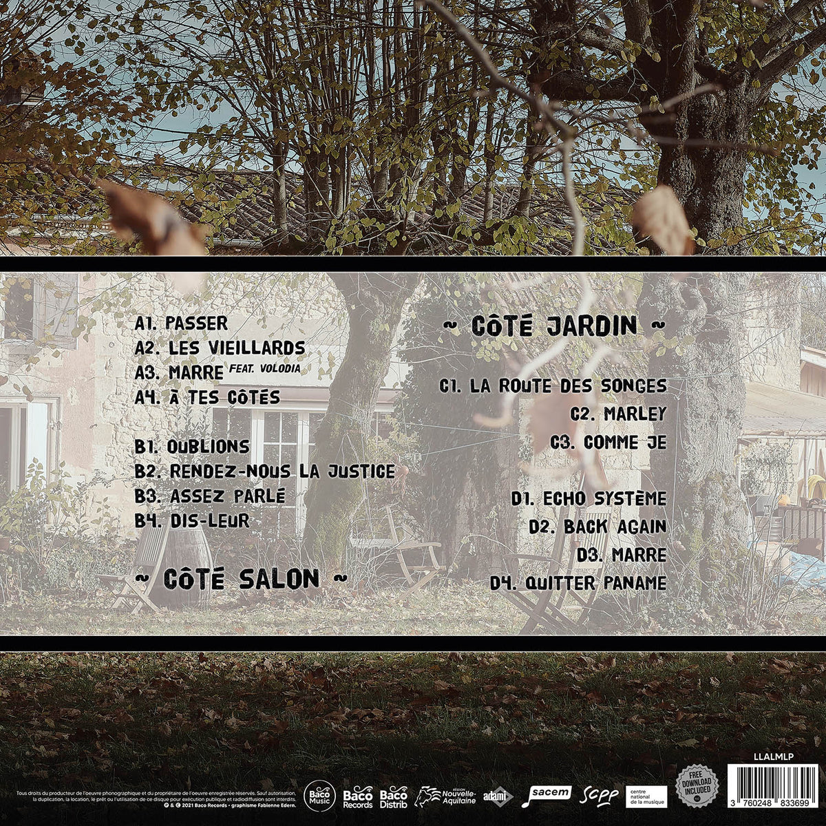 Live à la maison - Back Cover