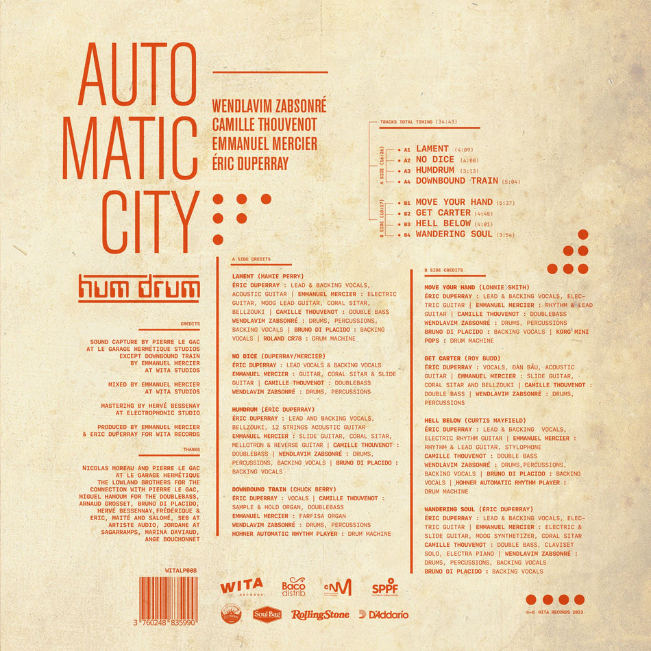 Hum drum - Back Cover