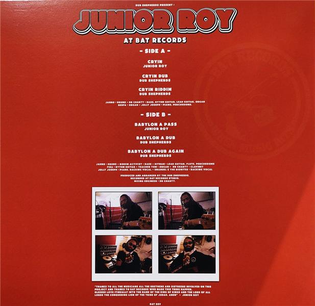 Junior Roy At BAT Records - Front Cover