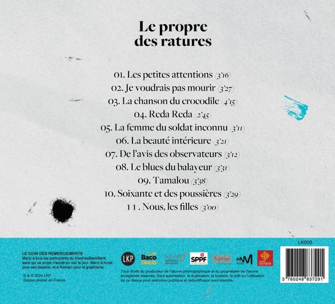 Le Propre des ratures - Front Cover
