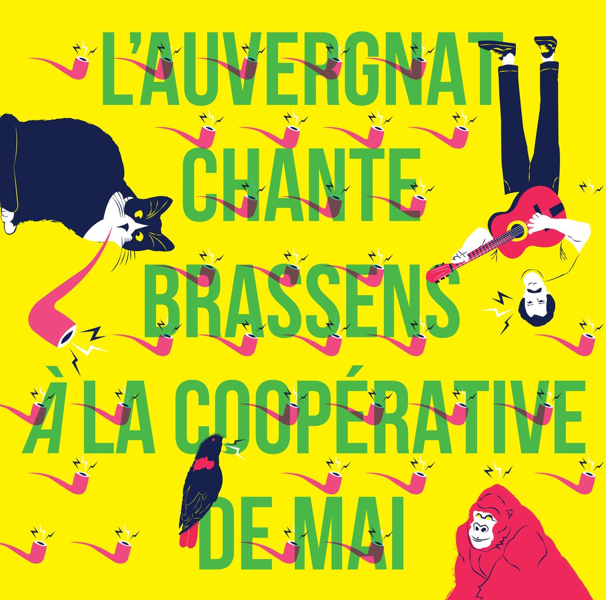L’AUVERGNAT CHANTE BRASSENS A LA COOPERATIVE DE MAI (vinyl) - Front Cover