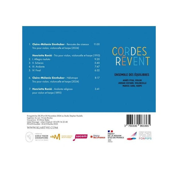 Cordes rêvent - Trios pour violon violoncelle harpe - Front Cover