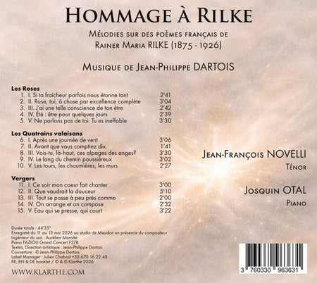 Hommage à Rilke - Front Cover