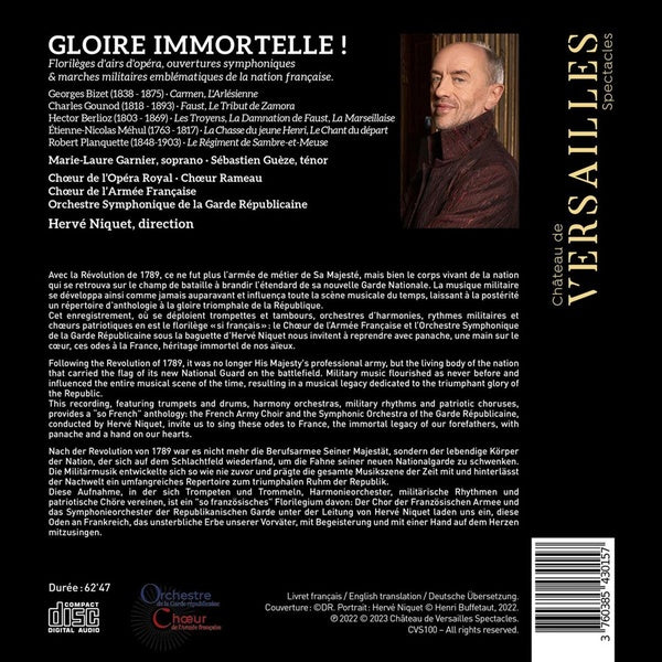 Gloire Immortelle ! - Front Cover