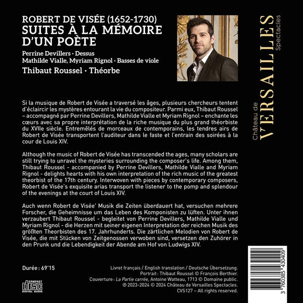 Robert de Visée : Suites à la mémoire d'un poète - Front Cover