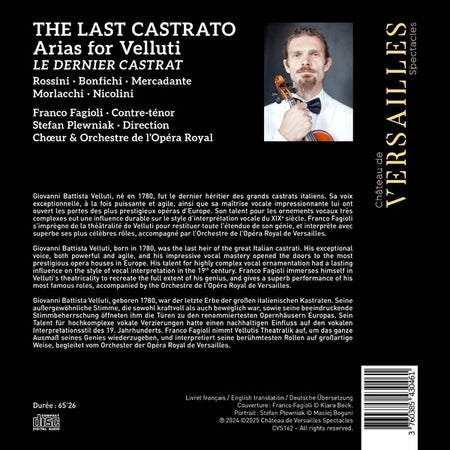 The Last Castrato. Arias For Velluti - Front Cover
