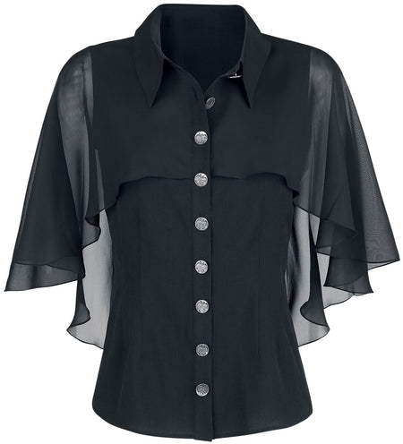 Chemisier  de Hell Bunny - Chemisier Draco - XS à 4XL - pour Femme - noir - hell bunny