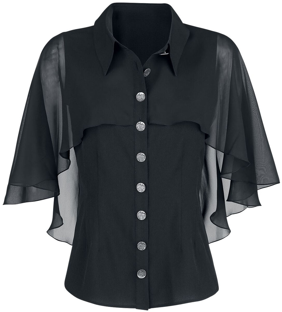 Chemisier  de Hell Bunny - Chemisier Draco - XS à 4XL - pour Femme - noir - hell bunny