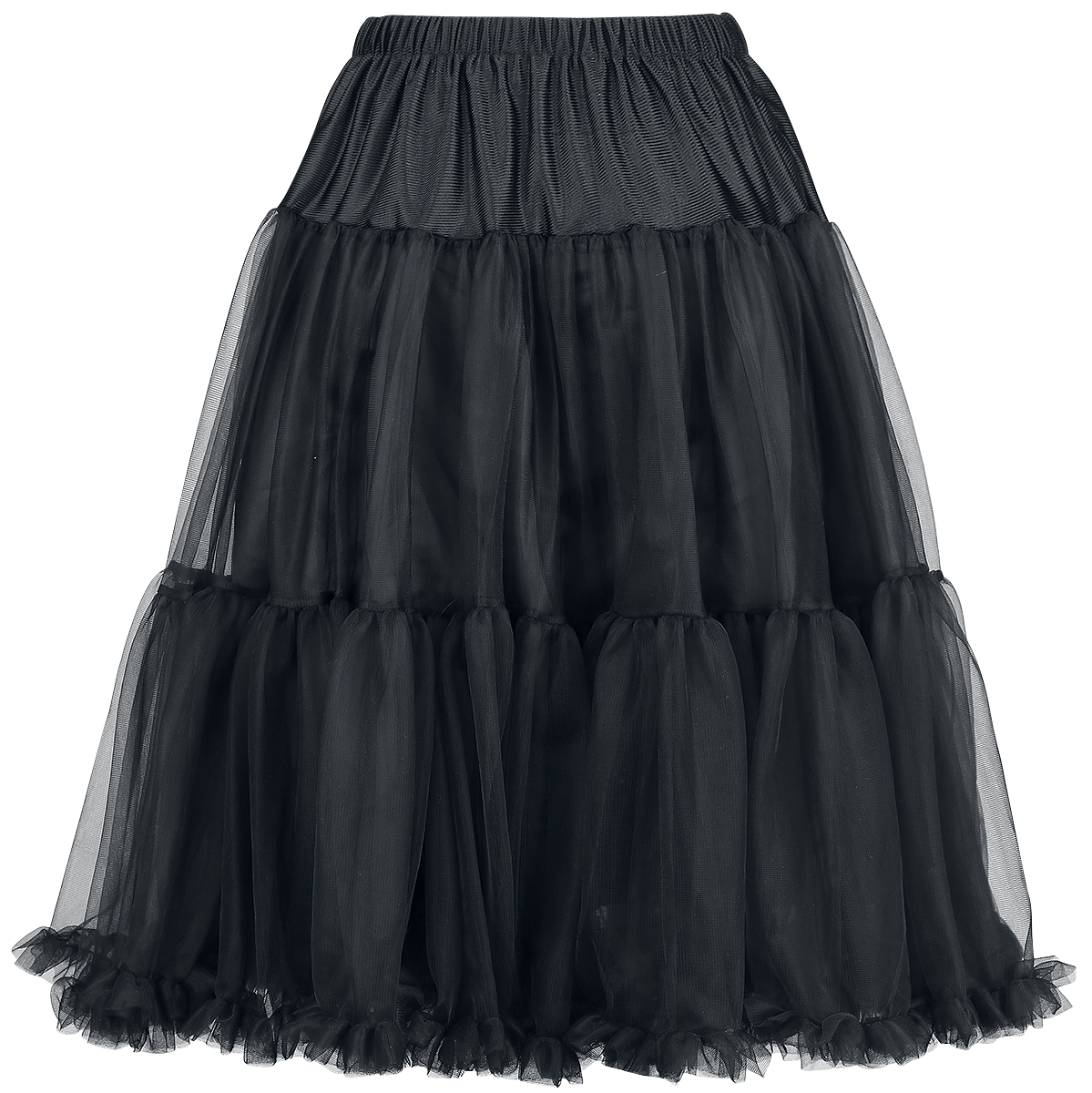 Jupe mi-longue Rockabilly de Hell Bunny - Penelope Petticoat - XS-S à XL-XXL - pour Femme - noir - hell bunny - View 2