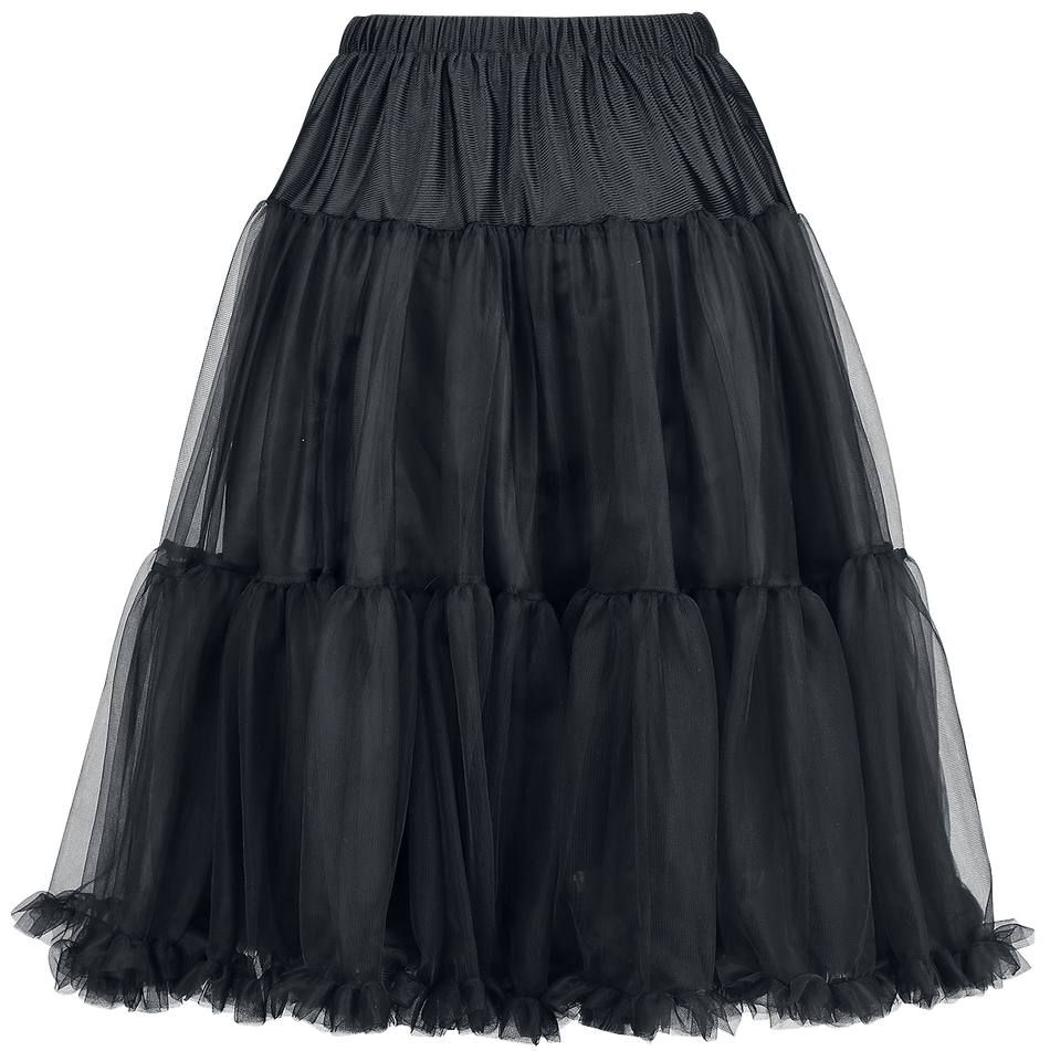 Jupe mi-longue Rockabilly de Hell Bunny - Penelope Petticoat - XS-S à XL-XXL - pour Femme - noir - hell bunny - View 2