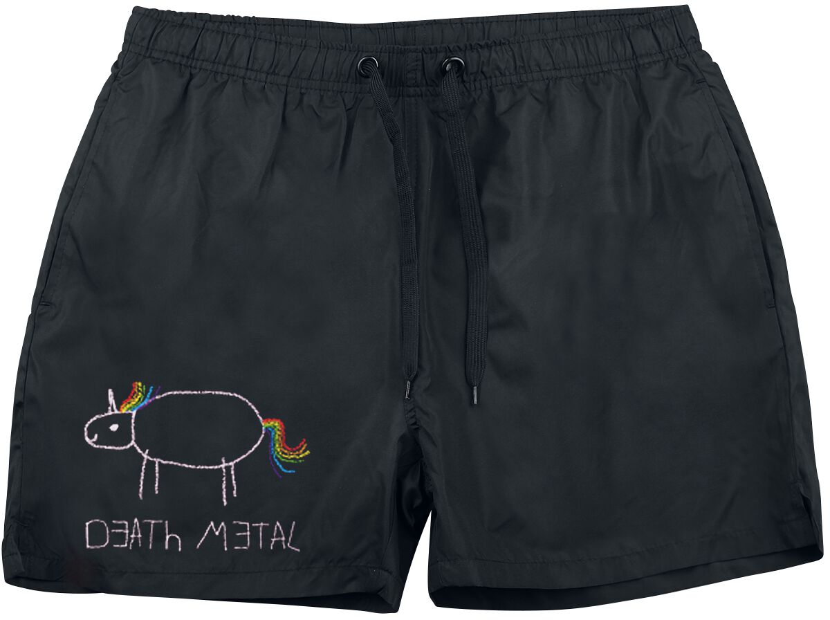 Short de bain Unicorn de Death Metal - S à XXL - pour Homme - noir - Death Metal