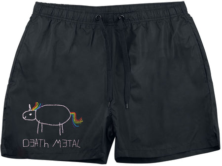 Short de bain Unicorn de Death Metal - S à XXL - pour Homme - noir - Death Metal