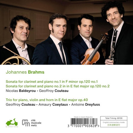 Sonates Pour Clarinette - Trio Avec Cor - Front Cover