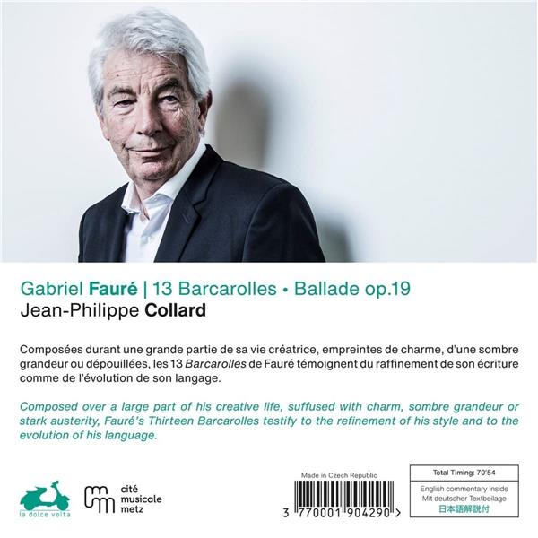 Fauré: 13 Barcarolles & Ballade Op. 19 - Front Cover