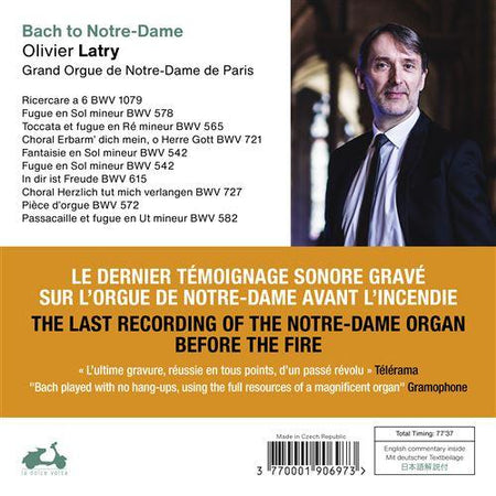 Bach To Notre Dame - Front Cover