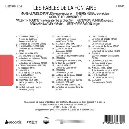 Les fables de La Fontaine (Live at L'Estran) - Front Cover