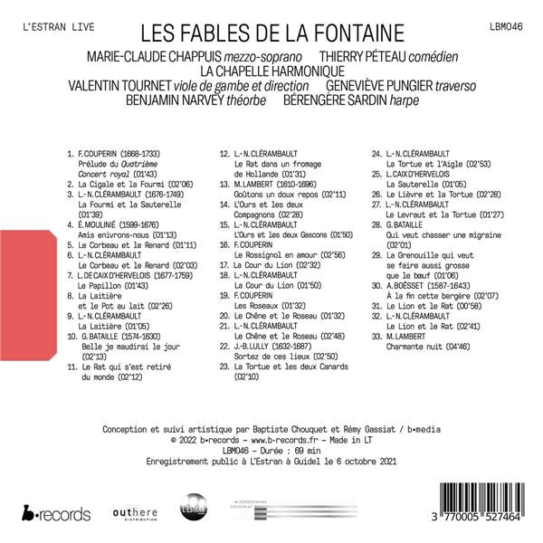 Les fables de La Fontaine (Live at L'Estran) - Front Cover
