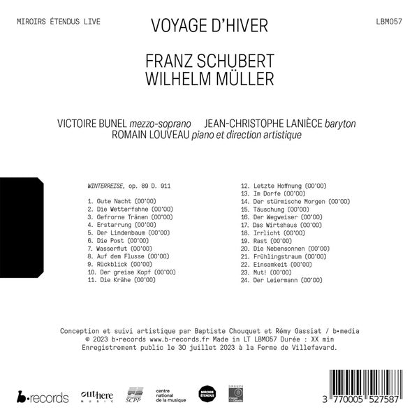Voyage d'hiver (Live) - Front Cover