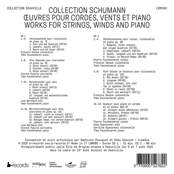 Collection Schumann : Œuvres pour cordes, vents et piano - Front Cover