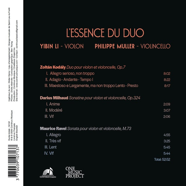 L’essence du duo - Front Cover