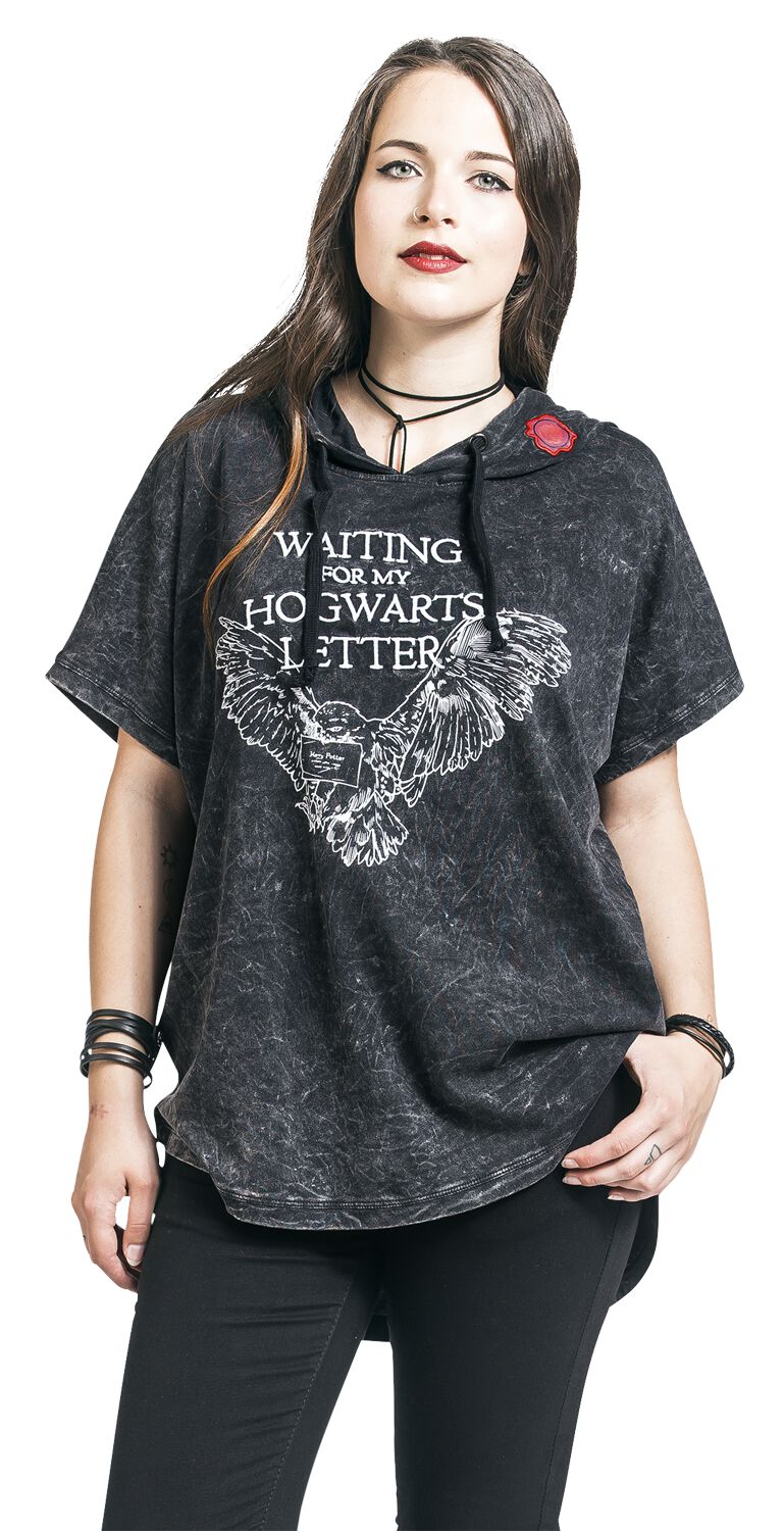 T-Shirt Manches courtes  de Harry Potter - Hogwarts Letter - Waiting - M à 3XL - pour Femme - gris foncé - Harry Potter
