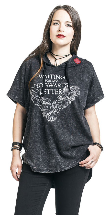 T-Shirt Manches courtes  de Harry Potter - Hogwarts Letter - Waiting - M à 3XL - pour Femme - gris foncé - Harry Potter