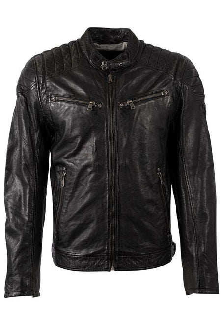 Veste en cuir  de Mauritius - Colt W18 Lasanv - S à 3XL - pour Homme - noir - Mauritius